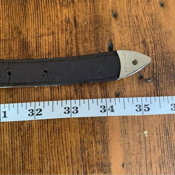 Cache Leather Silver Medallion Belt Sz M - Picture 5 of 8